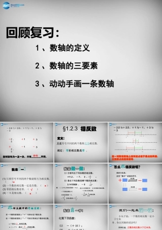 中学七年级数学上册(1.2.3 相反数)课件 (新版)新人教版 课件