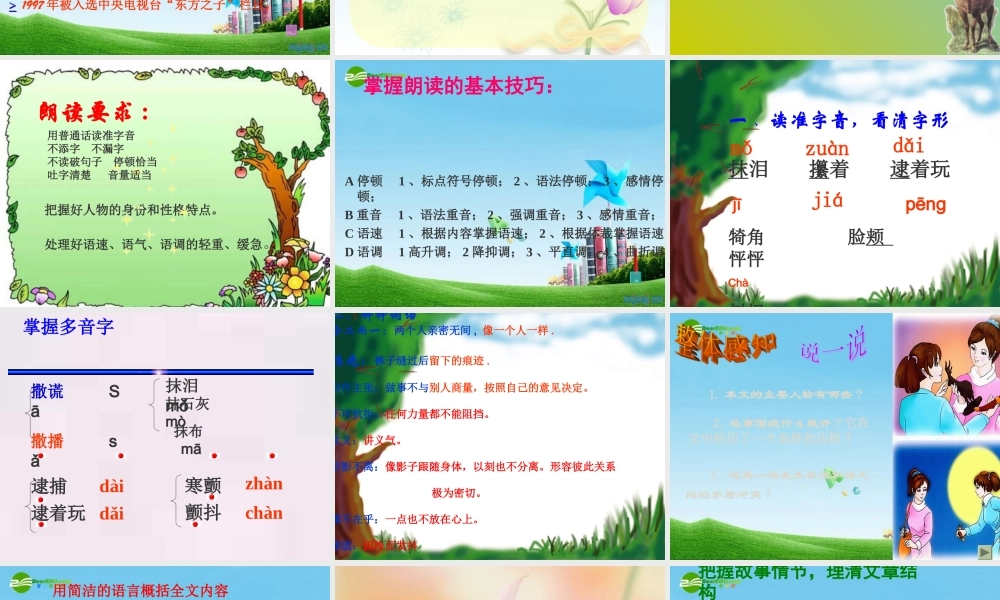 七年级语文上册 (羚羊木雕)优秀实用课件 人教新课标版 课件