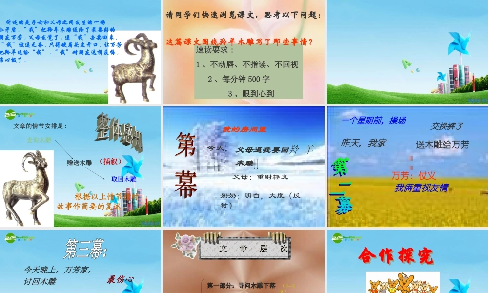 七年级语文上册 (羚羊木雕)优秀实用课件 人教新课标版 课件