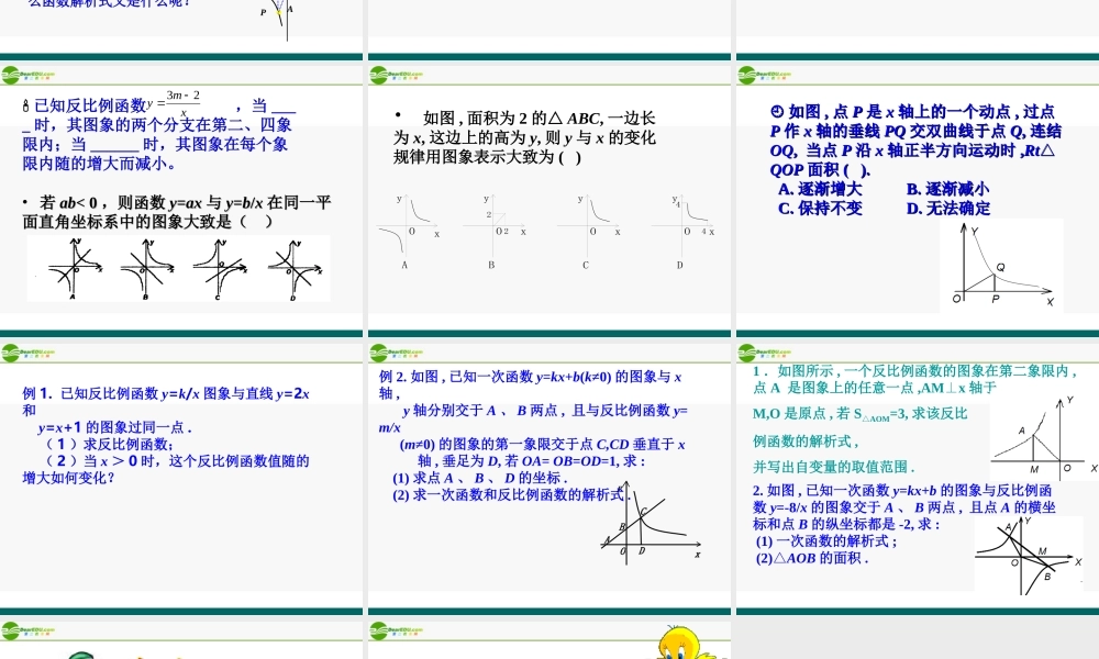 九年级数学下册 53 反比例函数(3)课件 青岛版 课件