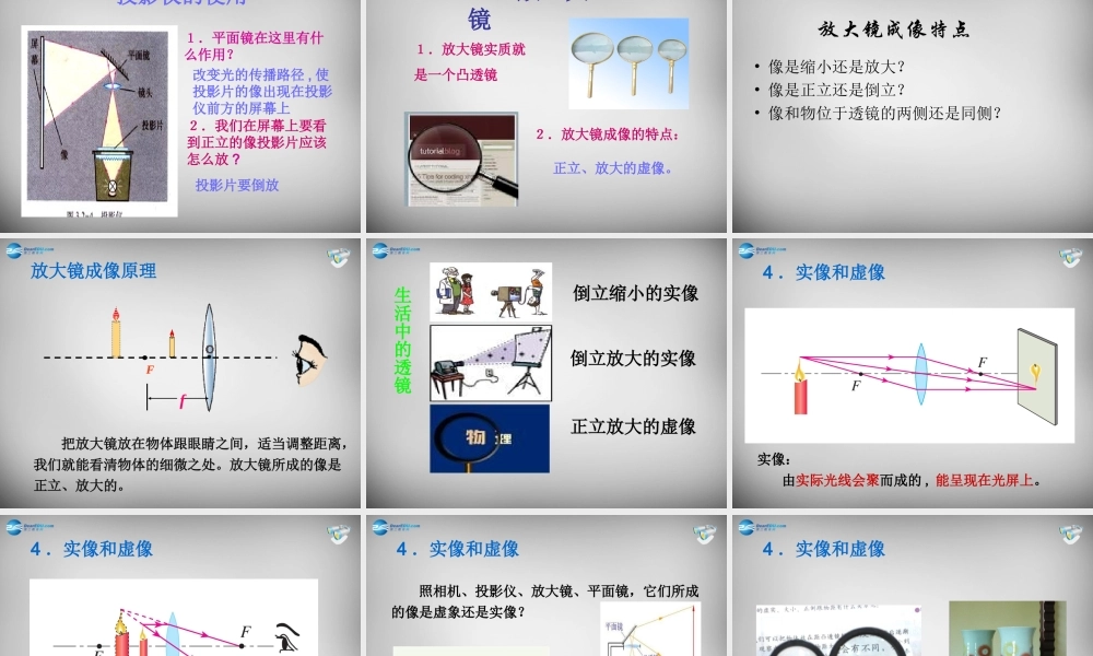 中学八年级物理上册 5.2 生活中的透镜课件 (新版)新人教版
