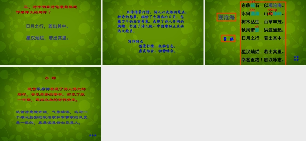 中学七年级语文上册 15(古代诗歌四首)观沧海课件 (新版)新人教版 课件