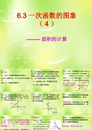 八年级数学上册 6.3 一次函数的图象课件4 (新版)苏科版 课件