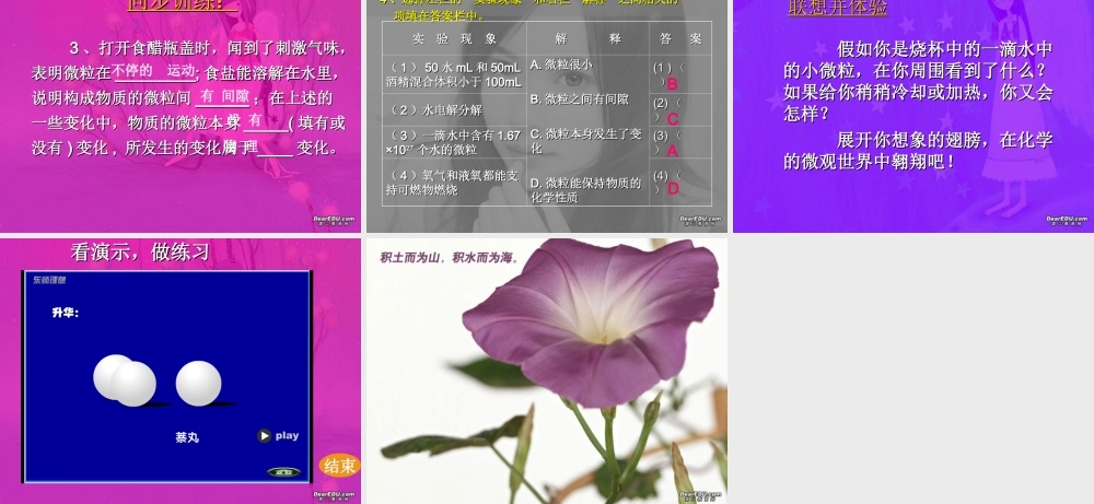 初三化学用微粒的观点看物质 沪教版 课件