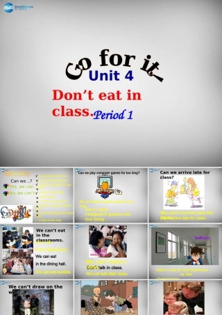中学七年级英语下册 Unit 4 Don t eat in class Period 1课件 (新版)人教新目标版 课件