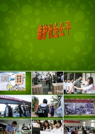 八年级政治下册 9.2(维护社会公平)课件 新人教版 课件