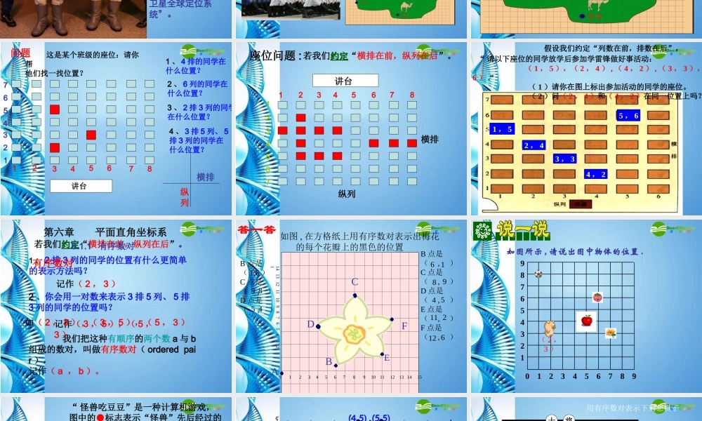 七年级数学下册 有序数对课件 人教新课标版 课件