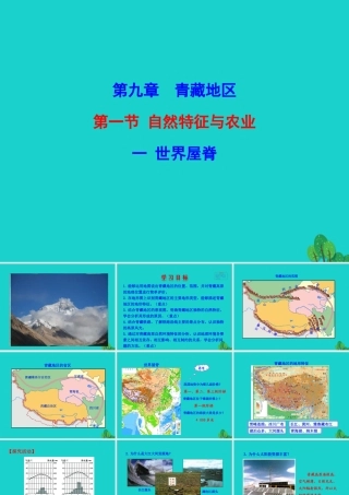 八年级地理下册 第九章 第一节 自然特征与农业(一世界屋脊)课件 八年级地理下册 第九章 第一节 自然特征与农业课件+素材(新版)新人教版 八年级地理下册 第九章 第一节 自然特征与农业课件+素材(新版)新人教版
