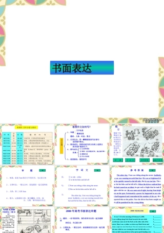 写作练习实例 书面表达 新课标 人教版 试题