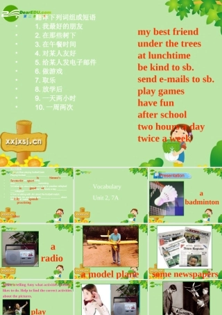七年级英语7A unit2 vocabulary课件 牛津版 课件