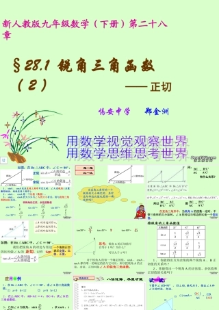 九年级数学锐角三角函数课件 新课标 人教版 课件