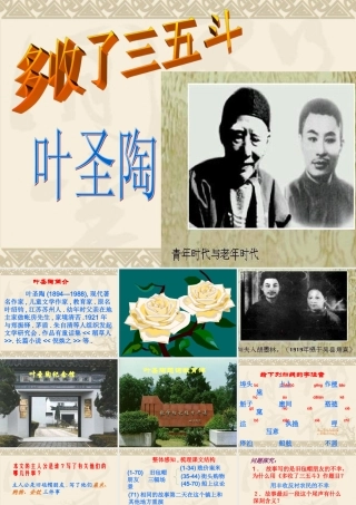 九年级语文上册多收了三五斗3 ppt 课件