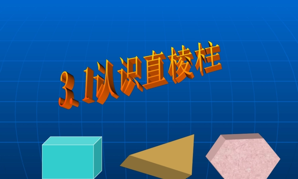 八年级数学认识直棱柱课件3 浙教版 课件
