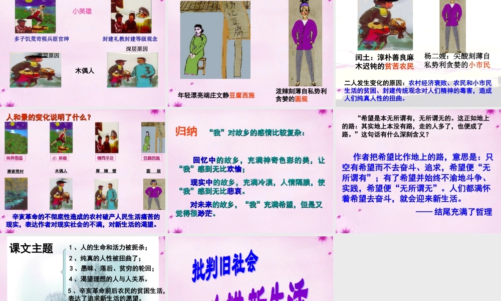 九年级语文上册 9(故乡)课件1 新人教版 课件