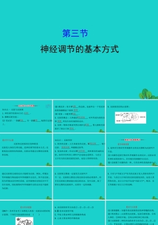 七年级生物下册 4.6.3神经调节的基本方式习题课件(新版)新人教版 课件