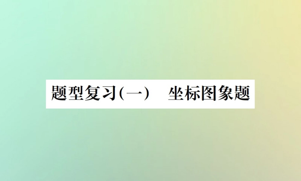 中考化学复习 题型复习(一)坐标图像题课件