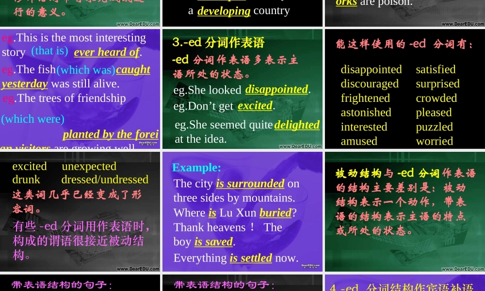 北京地区高三英语语法 过去分词 新课标 课件