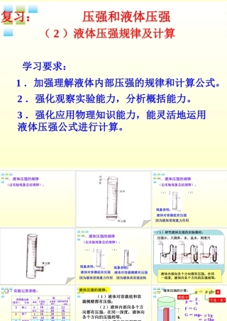 九年级物理 第十四章之(液体压强)课件 人教新课标版 课件