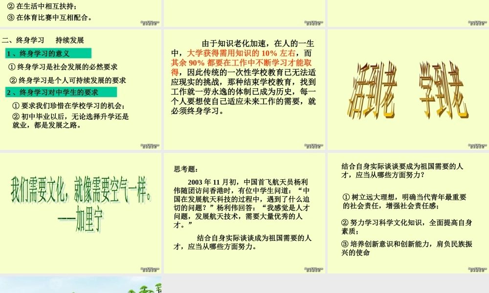 九年级政治未来道路我选择课件 新课标 人教版 课件