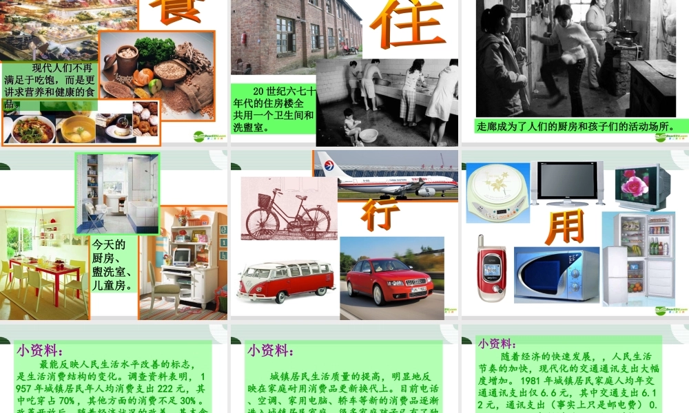 八年级历史下册 第15课(展示五彩缤纷的社会生活)课件(一) 北师大版 课件