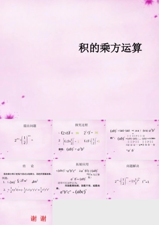 七年级数学上册 第二章 2.7 有理数的乘法 积的乘方课件 (新版)北师大版 课件