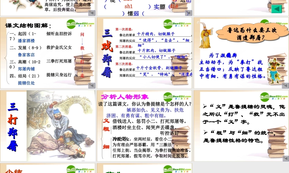 八年级语文上册第四单元13(鲁提辖拳打镇关西)课件语文版 课件