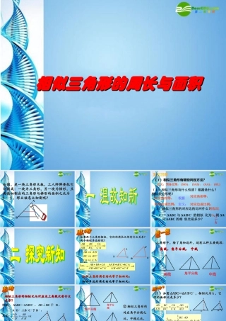 九年级数学下册 2723 相似三角形的周长与面积课件 人教新课标版 课件