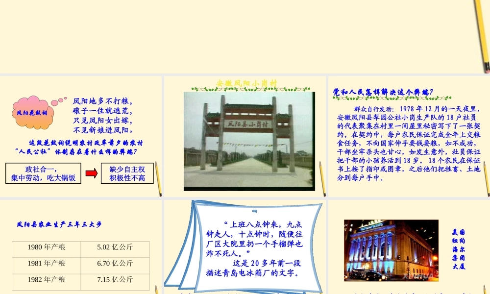 八年级历史下册 3.9(改革开放)课件 鲁教版  课件