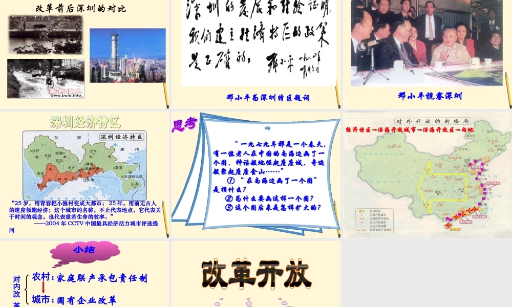 八年级历史下册 3.9(改革开放)课件 鲁教版  课件