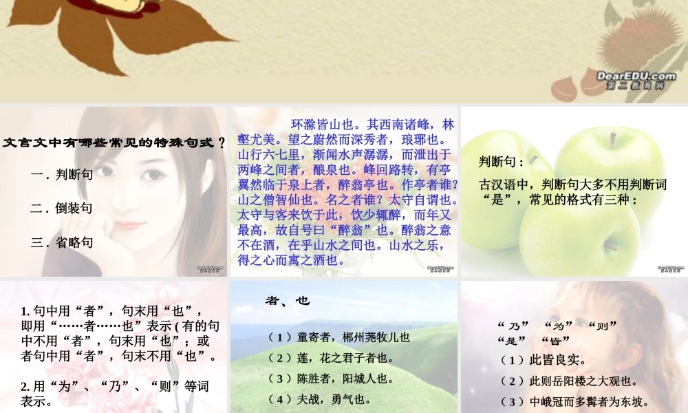 九年级语文文言文复习课件 人教版 课件