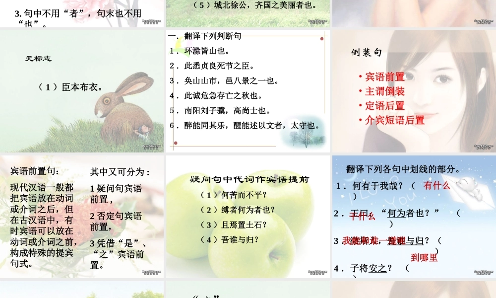 九年级语文文言文复习课件 人教版 课件