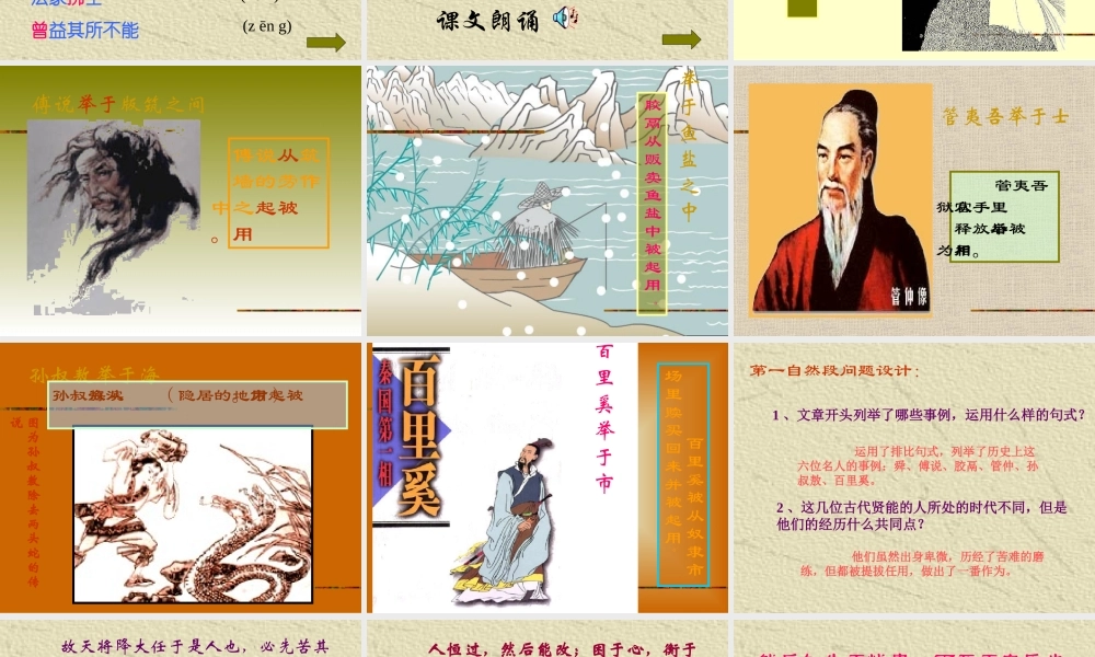 九年级语文下册 生于忧患，死于安乐课件 人教新课标版 课件