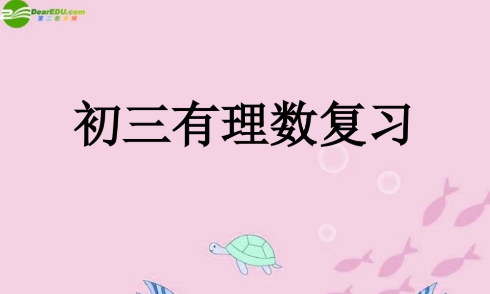 中考数学 有理数复习课件