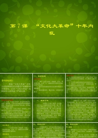 八年级历史下册 2.7 文化大革命 十年内乱讲义课件 北师大版 课件