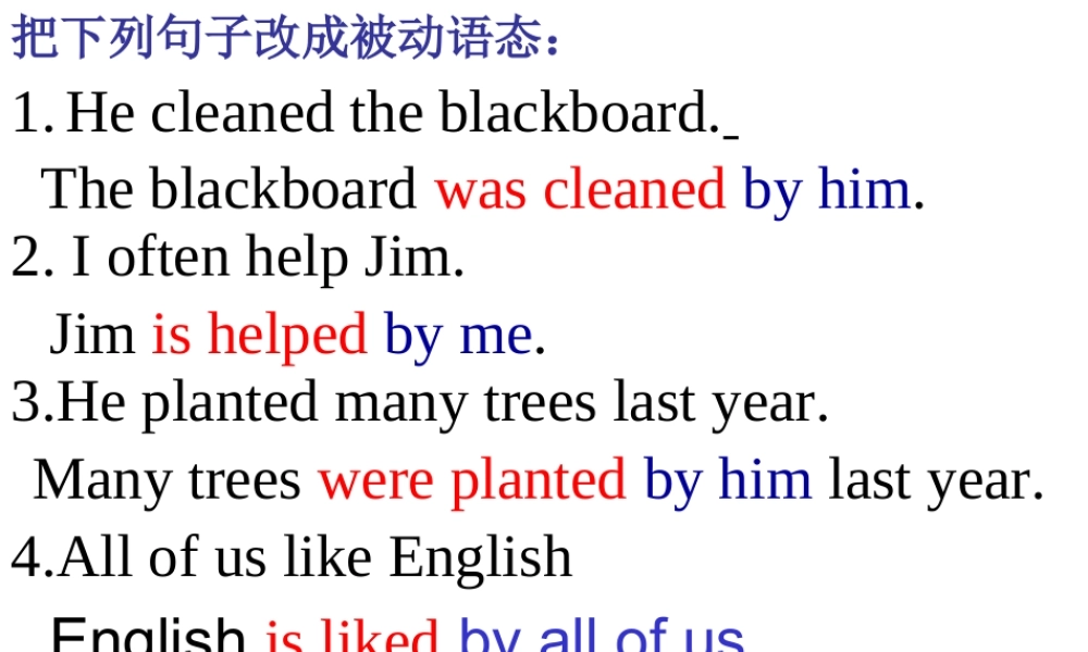 八年级英语牛津 8B unit3被动语态练习课件