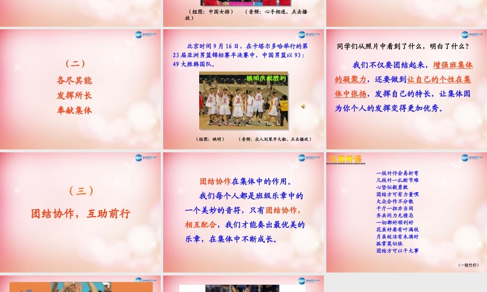 中学七年级政治上册 1.2 创建新集体课件 新人教版 课件