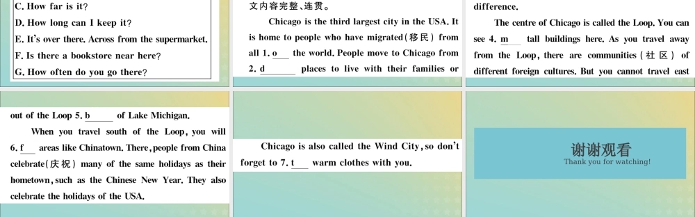 七年级英语下册 Module 6 Around town Unit 3 Language in use习题课件 (新版)外研版 课件