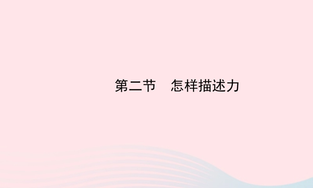 八年级物理全册 第六章 第二节 怎样描述力课件 (新版)沪科版 课件