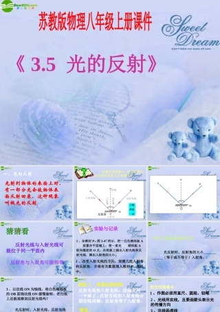 八年级物理上册 光的反射课件 苏科版 课件
