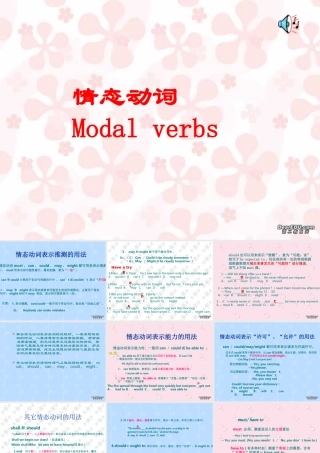 新课标高一英语语法情态动词 课件