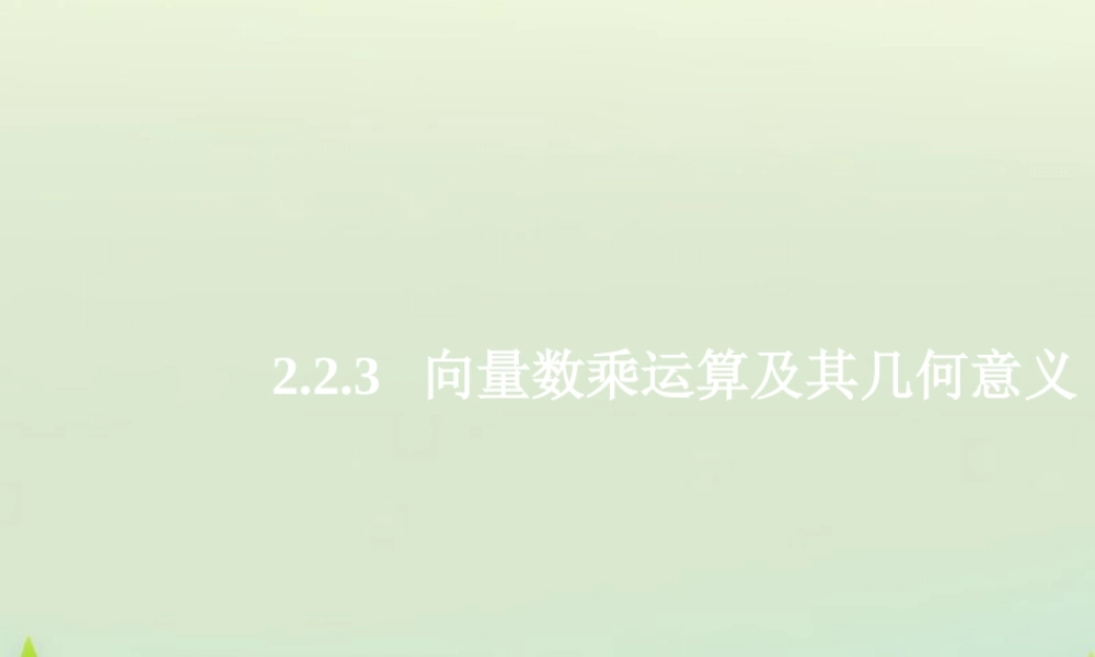 数学 2.2.3向量数乘运算及其几何意义课件 新人教A版必修4 课件