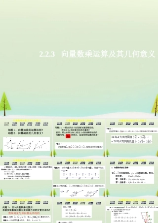 数学 2.2.3向量数乘运算及其几何意义课件 新人教A版必修4 课件