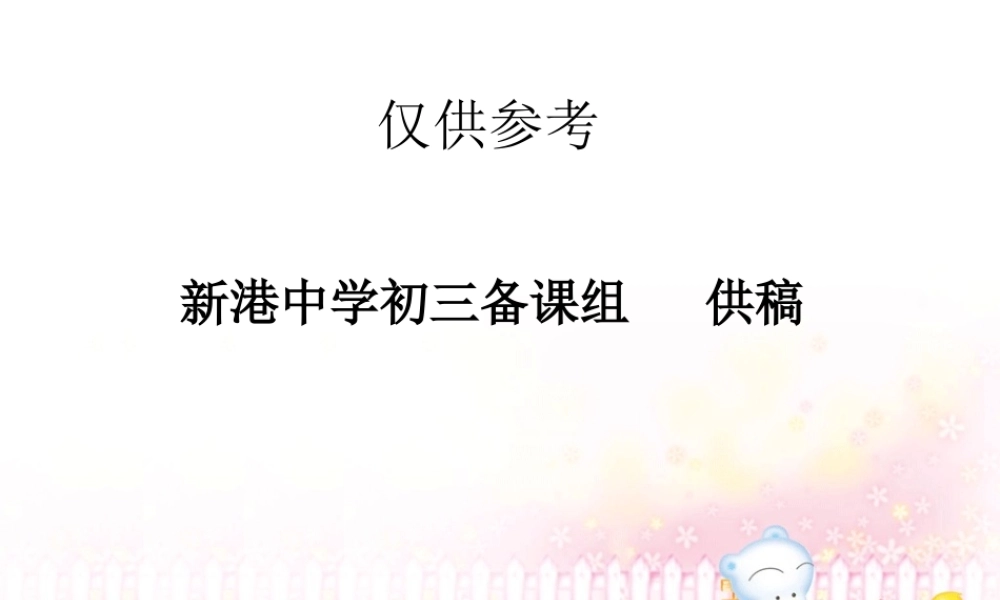 初三数学专题复习课件 人教版 课件