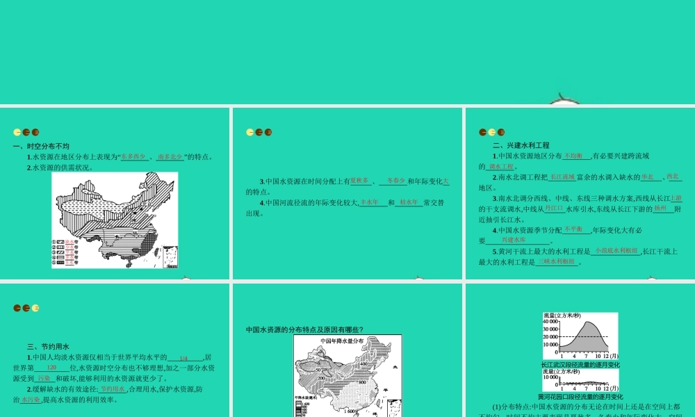 八年级地理上册 3.3 中国的水资源课件 (新版)湘教版 课件