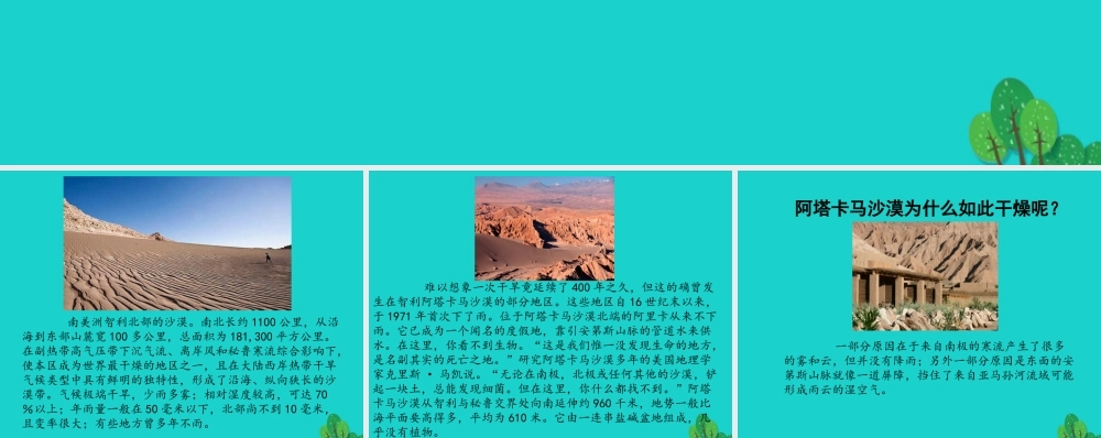 八年级地理上册 第二章 第一节 世界的气温和降水 世界的 干极 课件 中图版 课件