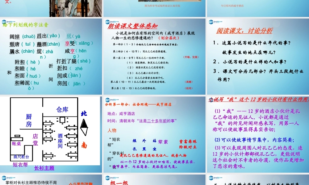 九年级语文下册 5(孔乙己)课件 新人教版 课件