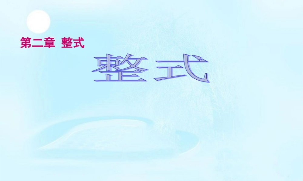 中学七年级数学上册(整式(三))课件 新人教版 课件