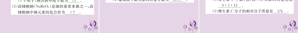 中考化学总复习 第1编 主题复习 模块2 物质构成的奥秘 课时10 化学式和化合价 物质的分类(精练)课件
