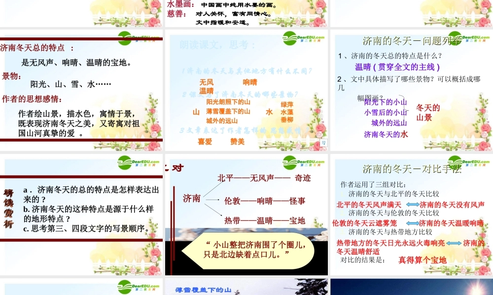 七年级语文上册 (济南的冬天)教学课件 人教新课标版 课件
