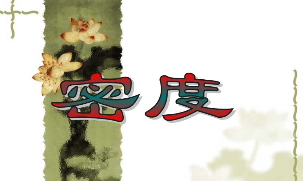 九年级物理 第十一章第三节密度课件 人教新课标版 课件